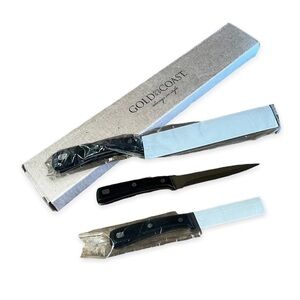 Gold Coast Sharp Kitchen Knife 3 Piece Gift Set 000JE5 in‎ Box
